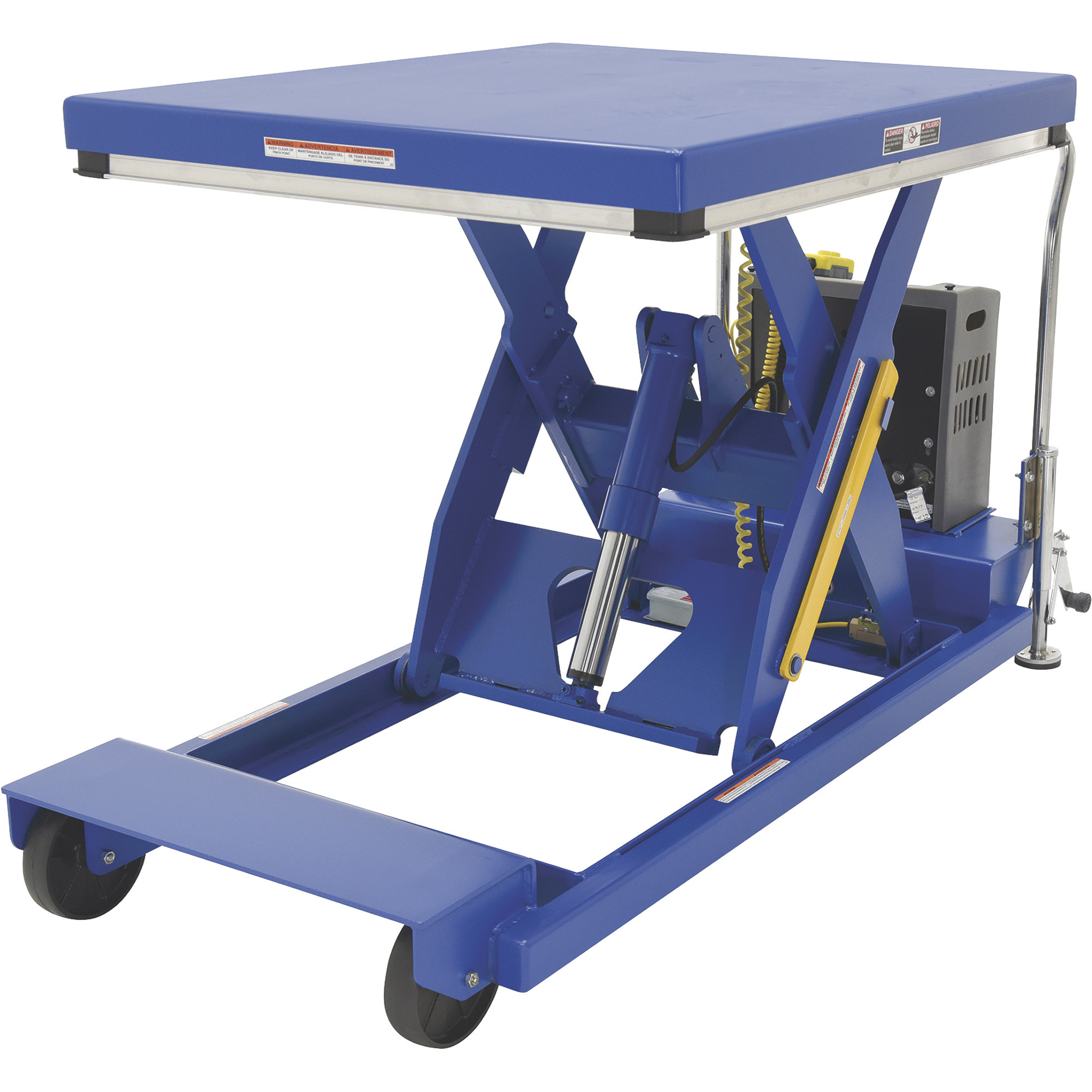 Vestil Portable Scissor Lift Table, 2,000-lb. Capacity, 46in. Raised Height, Model# PST-2-46